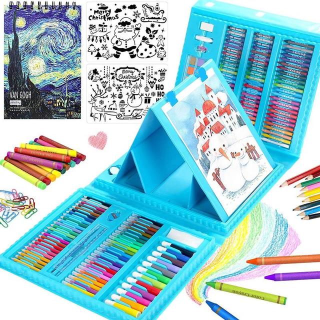 Kids Art Supplies 208Pieces Drawing Art Kit With Double Sided